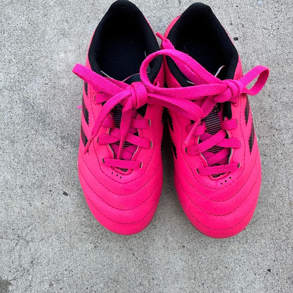 adidas Unisex-Child Goletto VIII Firm Soccer Cleats Pink/Black Youth Size 10